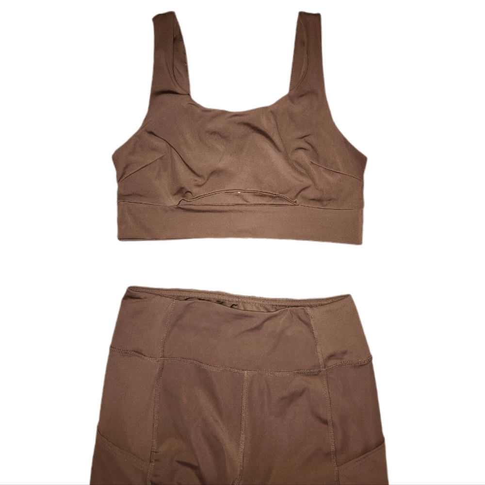 La Kottee | Brown Yoga Leggings Set - Picture 3 of 5